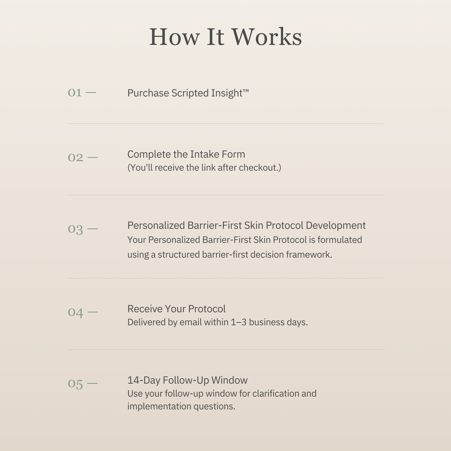 Scripted Insight™ — Personalized Barrier-First Skin Protocol