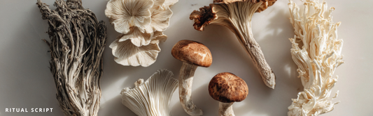 The Five Mushrooms Behind Pentamyco™ — Ritual Script Skincare