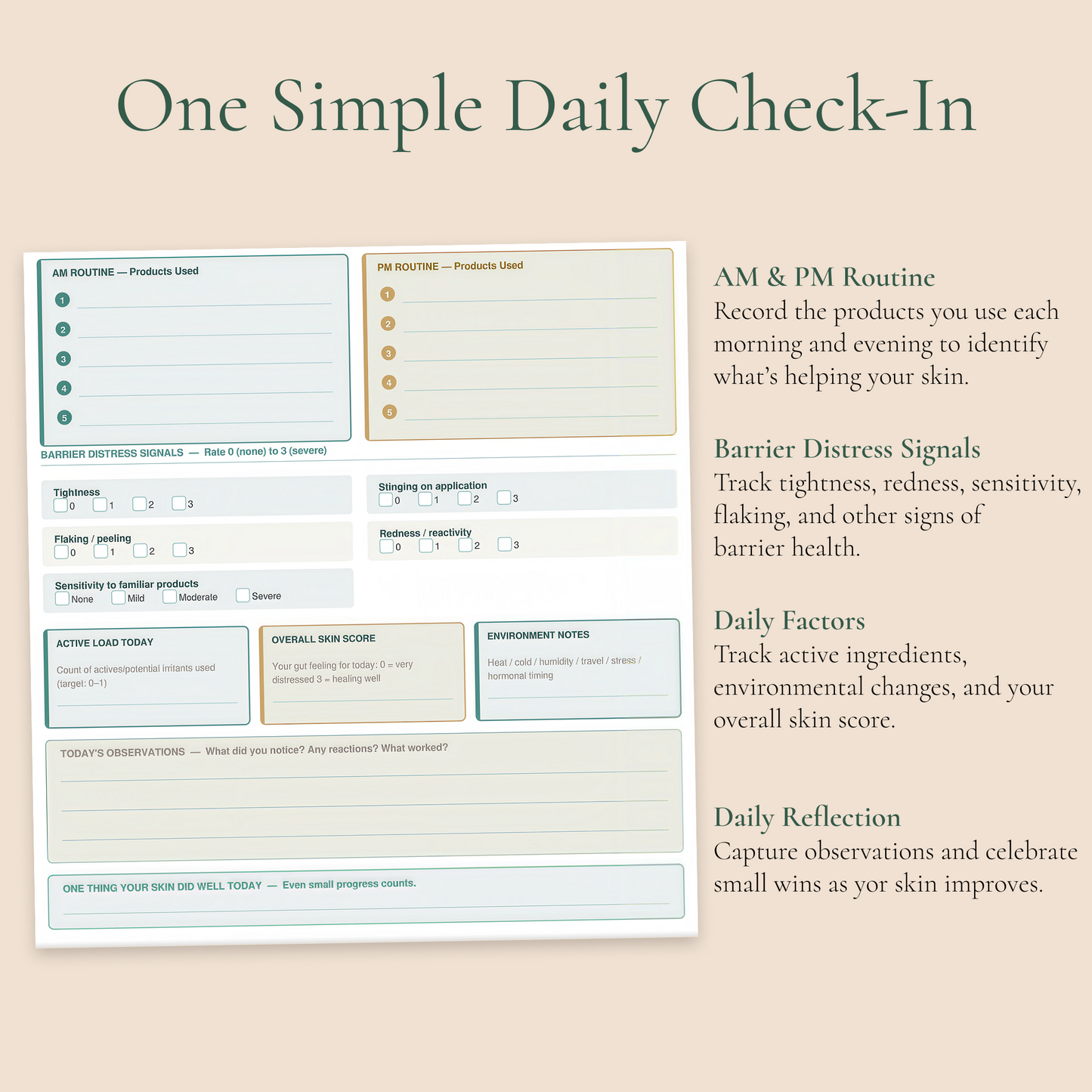 30-Day Barrier Repair Journal & Tracker