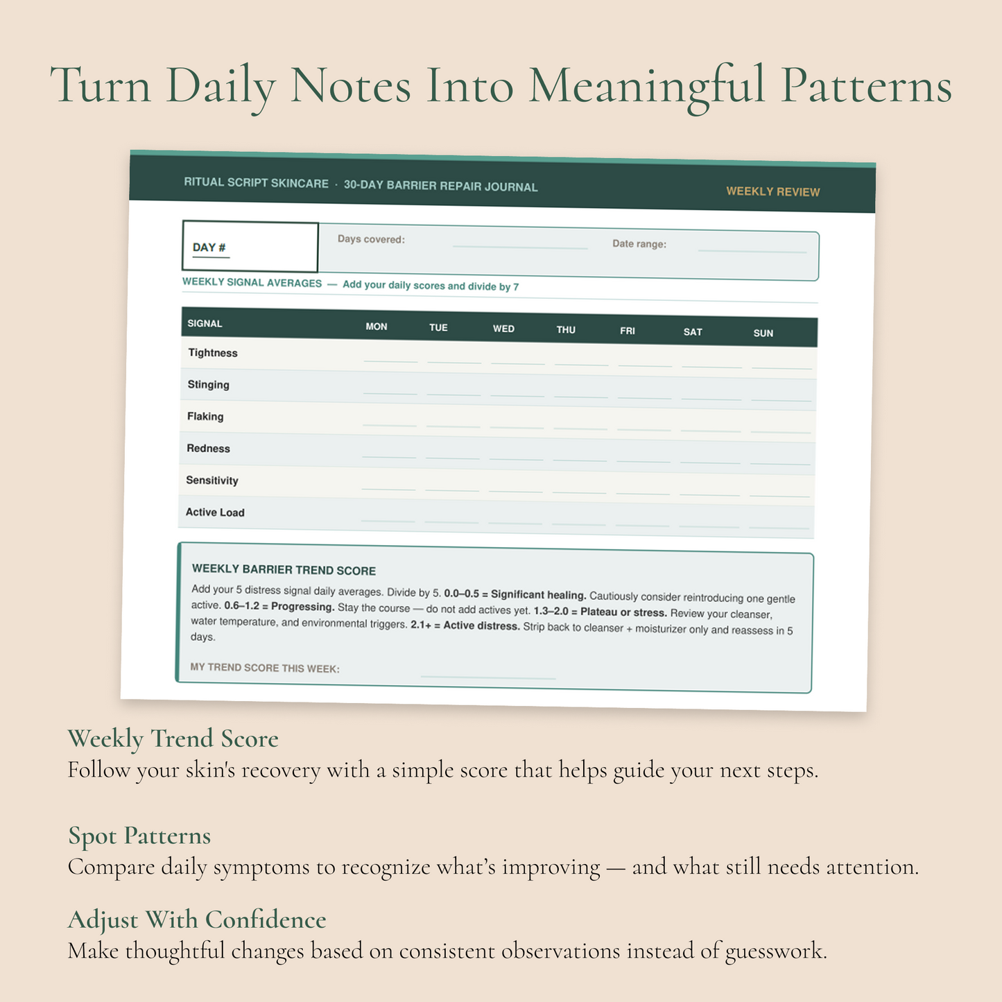 30-Day Barrier Repair Journal & Tracker