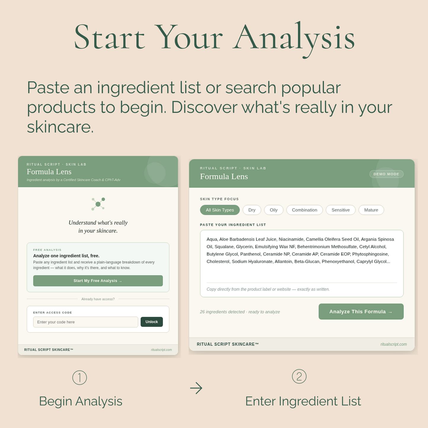 The Formula Lens — Ingredient Checker Tool