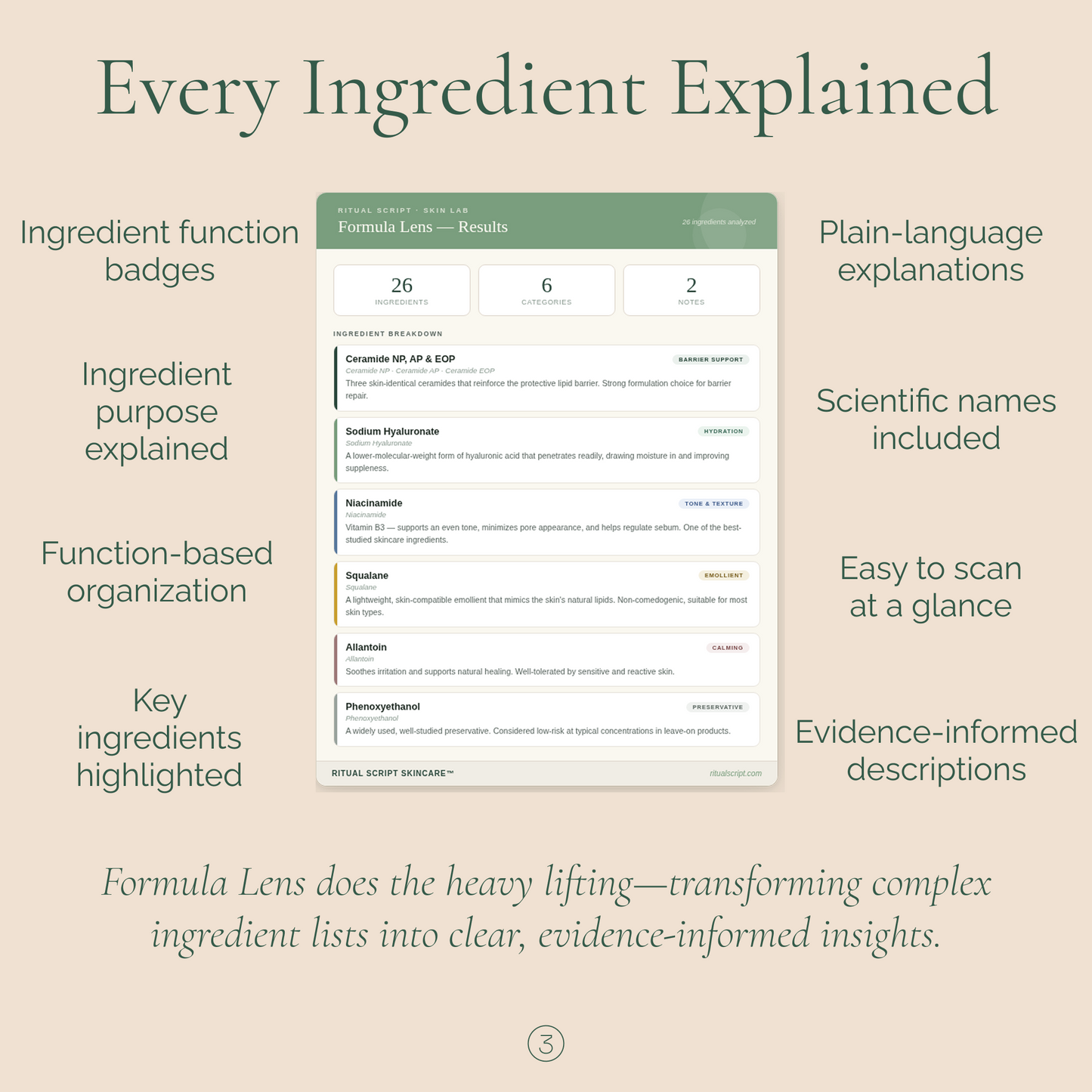 The Formula Lens — Ingredient Checker Tool