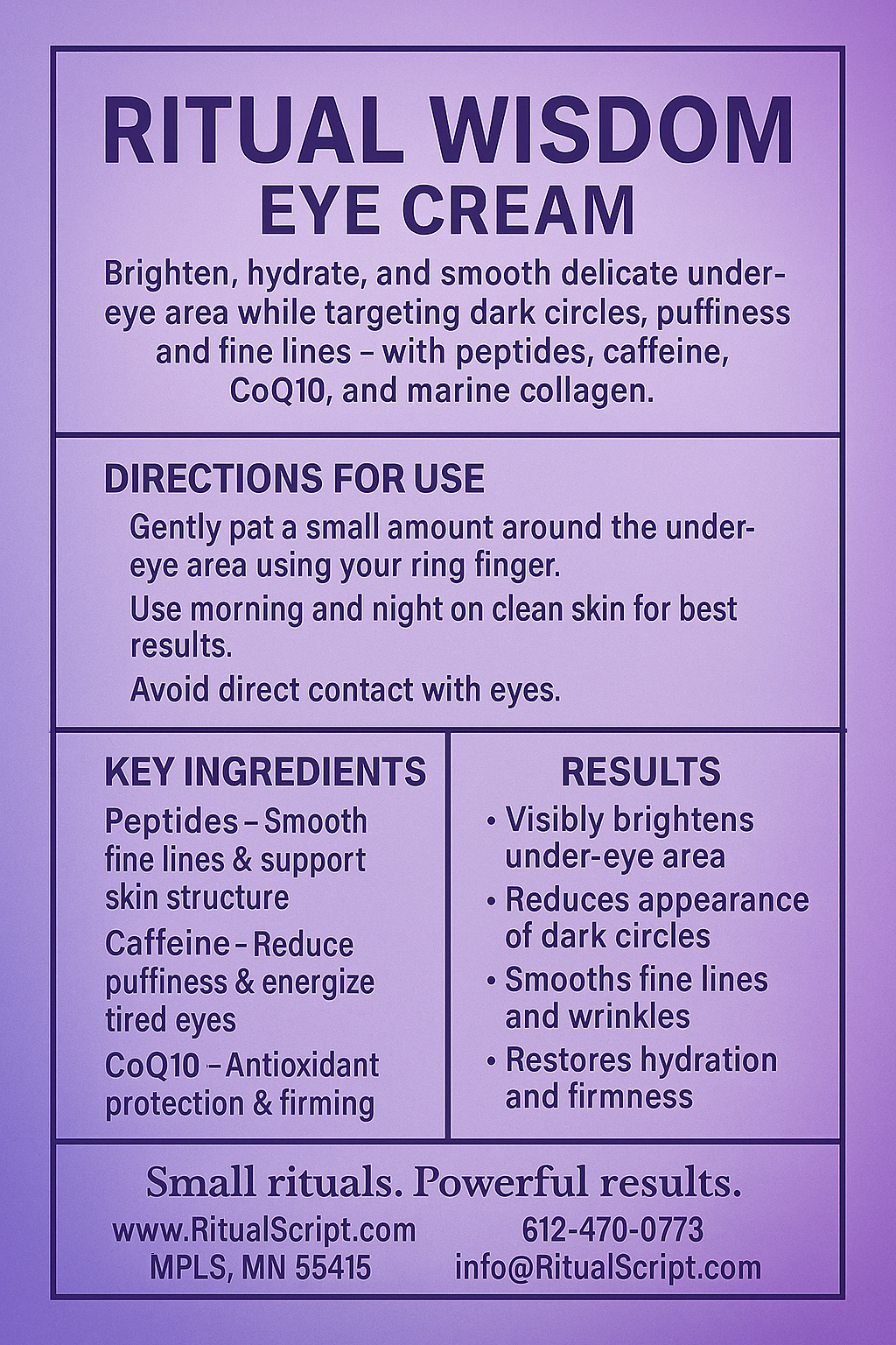Ritual Wisdom Eye Cream