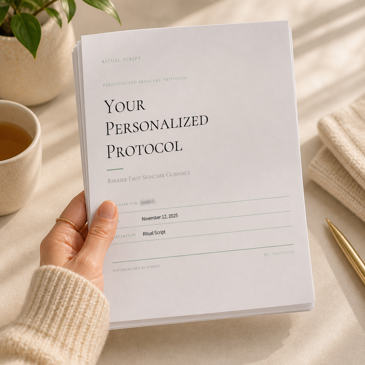 Personalized Skincare Routine Plan | Scripted Insight™ | Ritual Script