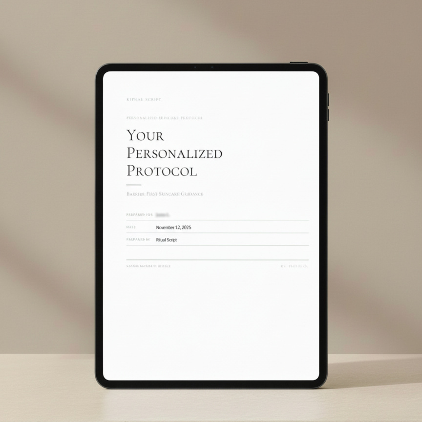 Scripted Insight™ — Personalized Barrier-First Skin Protocol