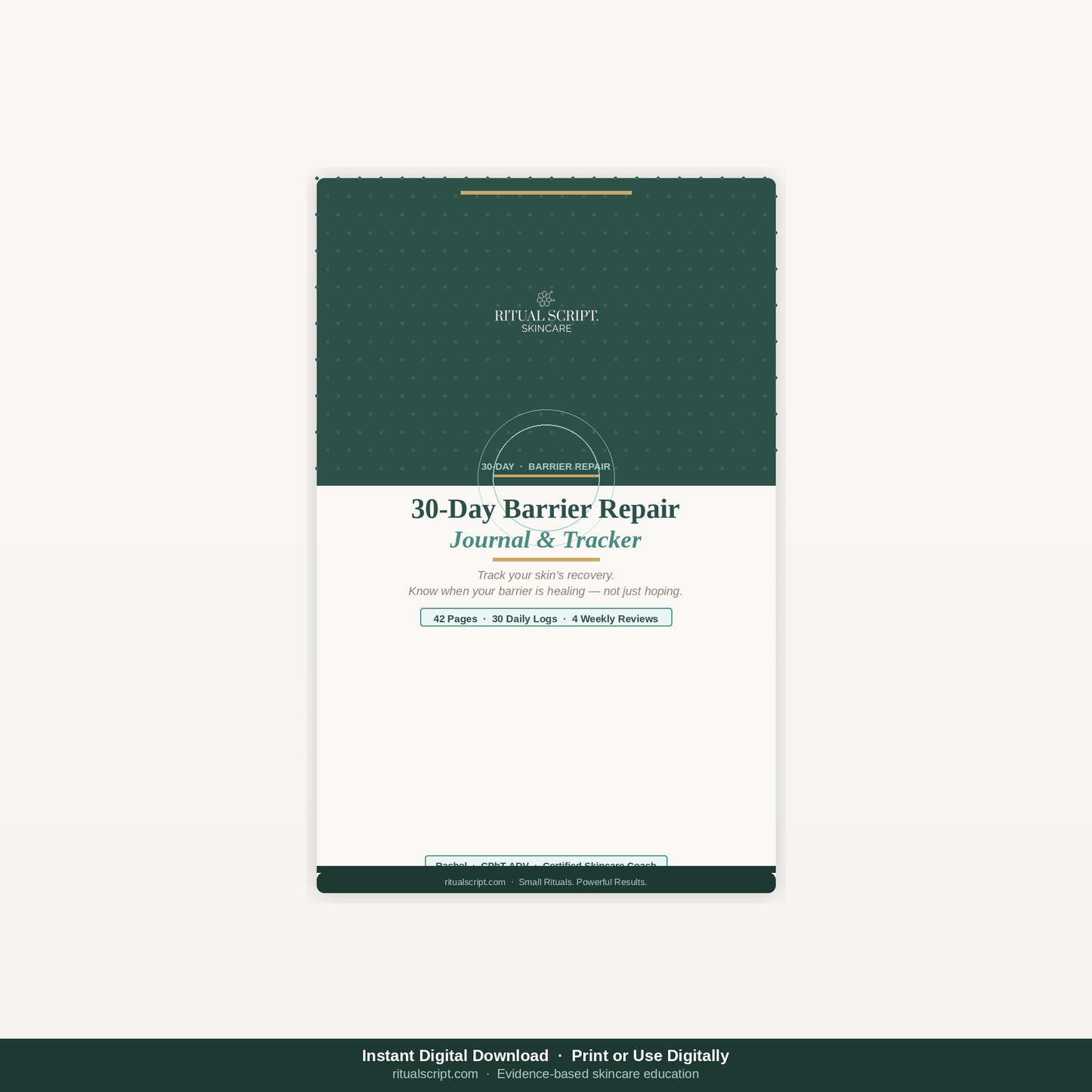 30-Day Barrier Repair Journal & Tracker