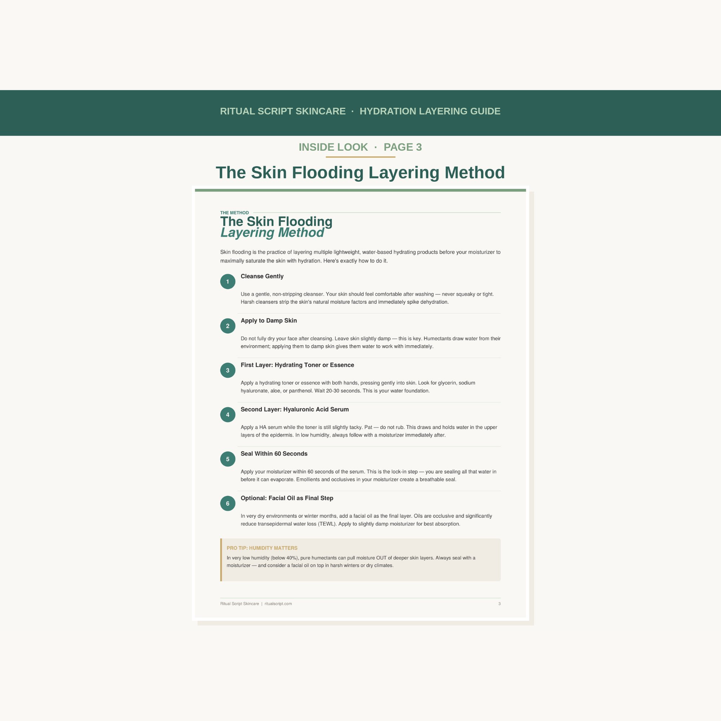 Hydration Layering: The Art of Skin Flooding