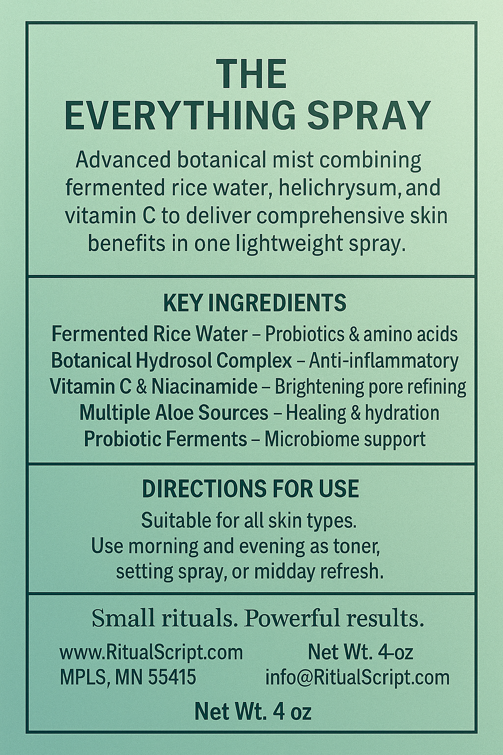 The Everything Spray — Botanical Toner & Skin Refresh Mist